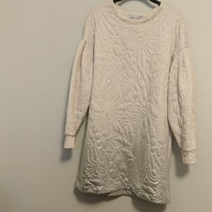 Zara Textured sweatshirt dress w metallic ombre